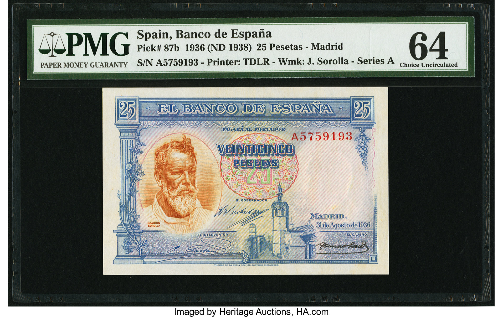 image for: Spain  25 pesetas (B530a)