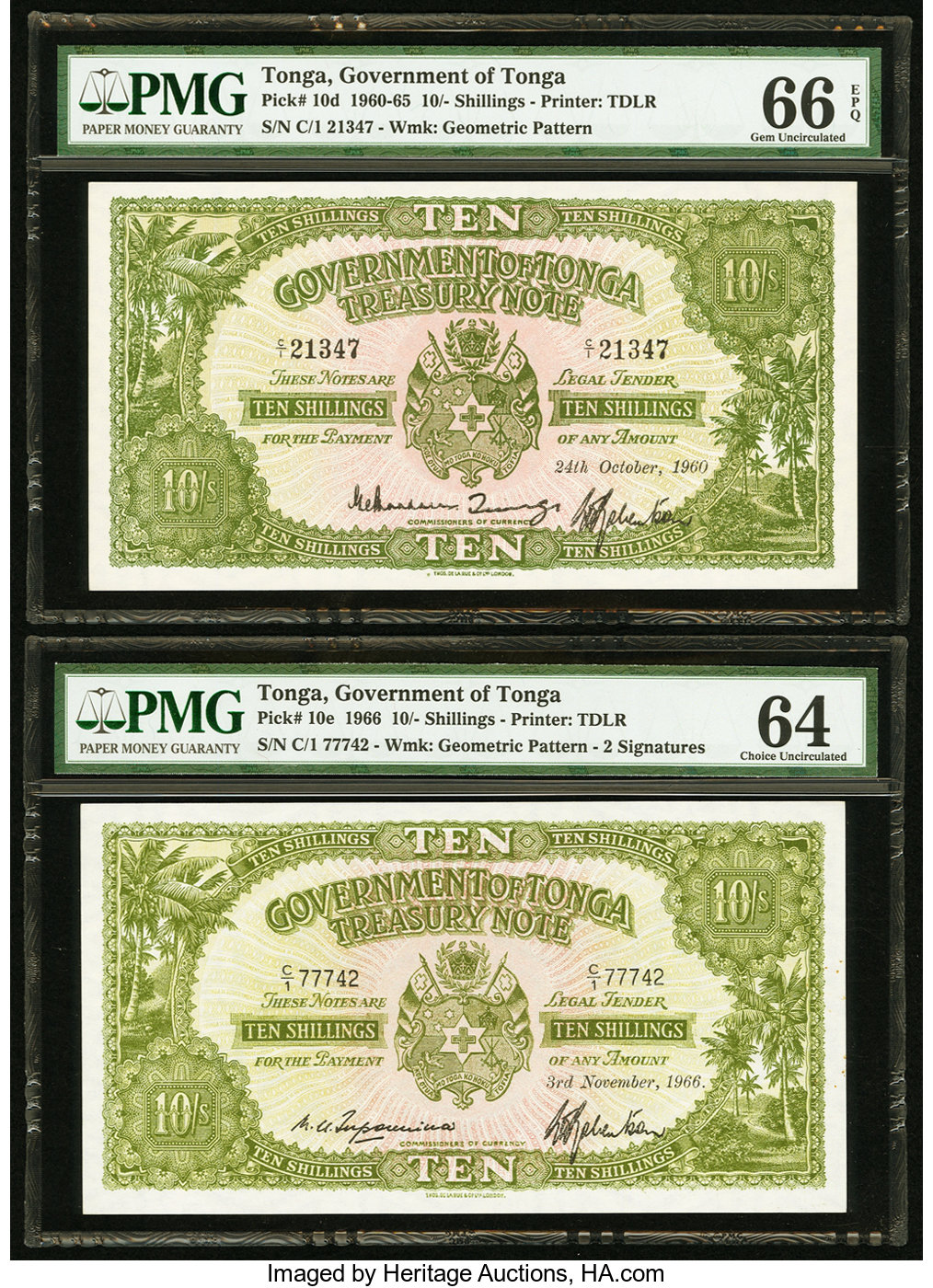 image for: Tonga  10 shillings(B110i)