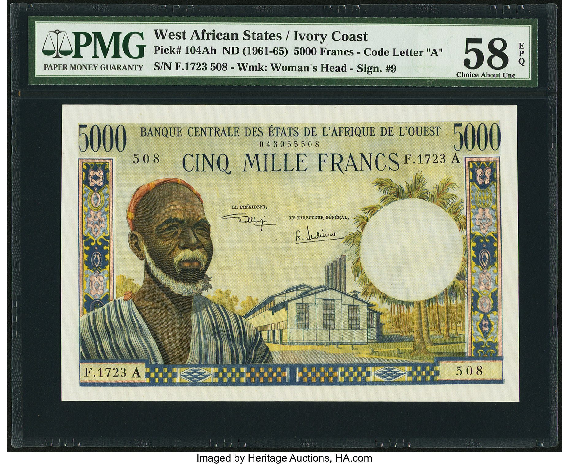 image for: West African States  5,000 francs (B109Aj)
