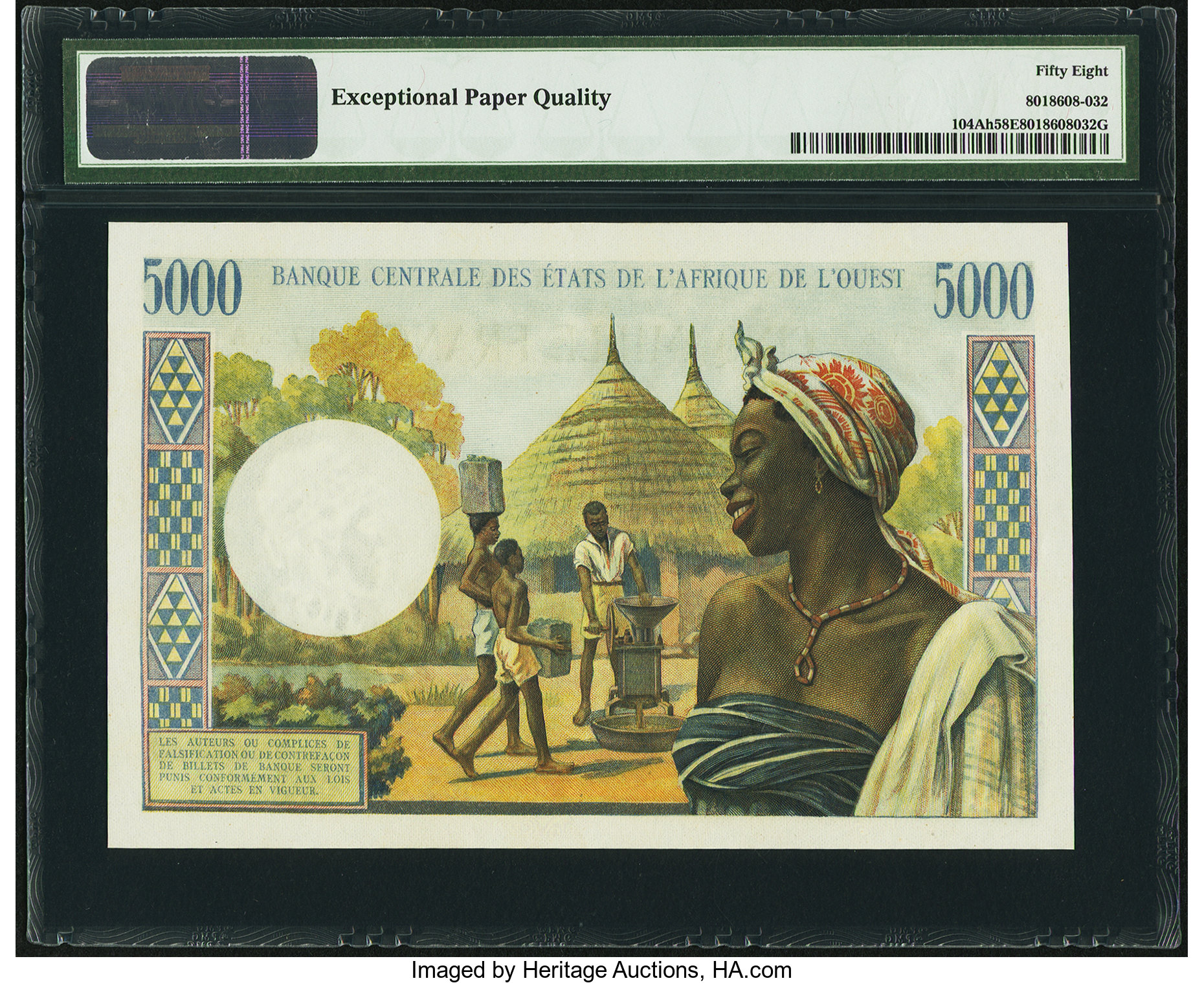 image for: West African States  5,000 francs (B109Ab)