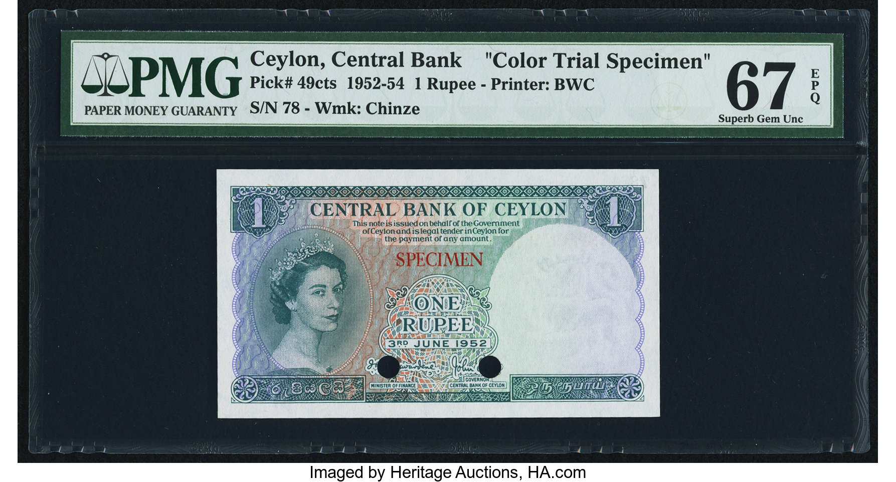 image for: Ceylon  1 rupee(B303at)