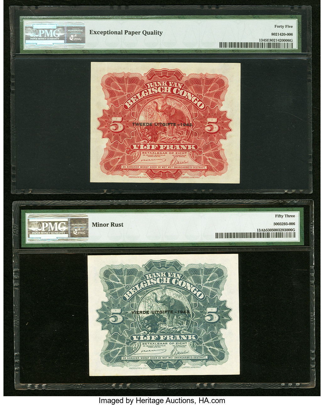 image for: Belgian Congo  5 francs(B210c)
