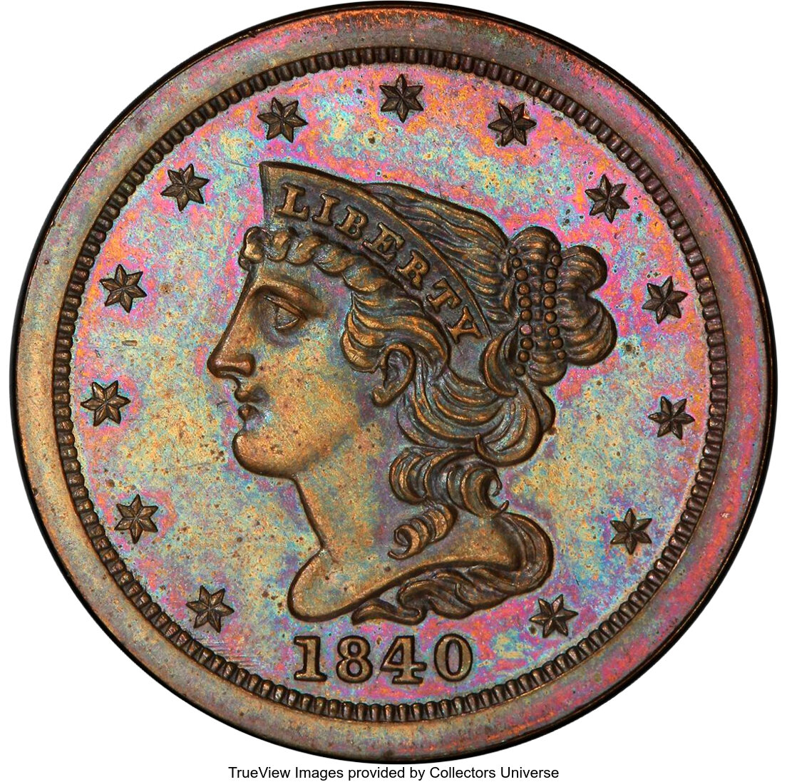 image for: 1840 Second Restrike (Reverse of 1840), B-3, C-SR17, High R.6, PR65 Brown PCGS. Our EAC Grade PR60.