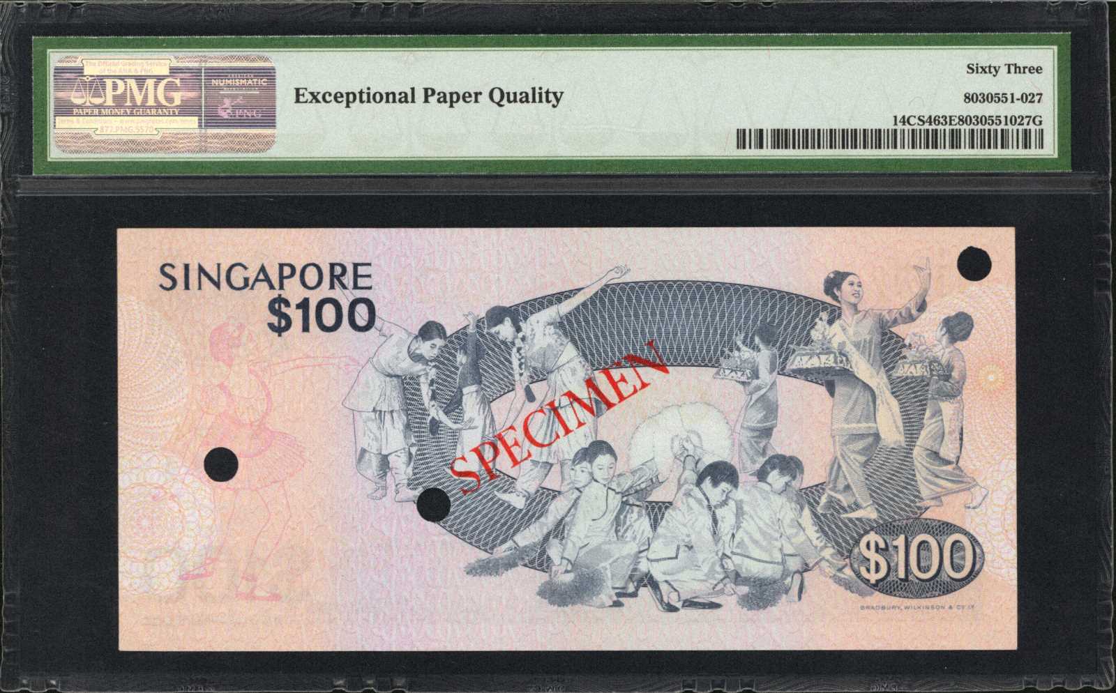 image for: Singapore  100 dollars (B115as)