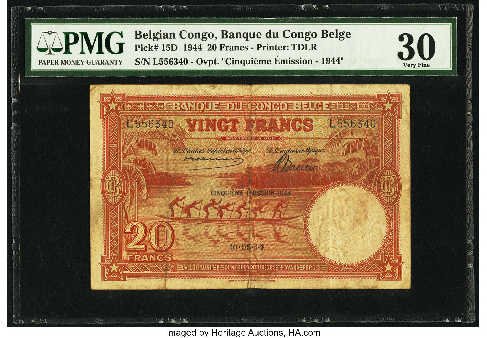 image for: Belgian Congo  20 francs(B217cs2)