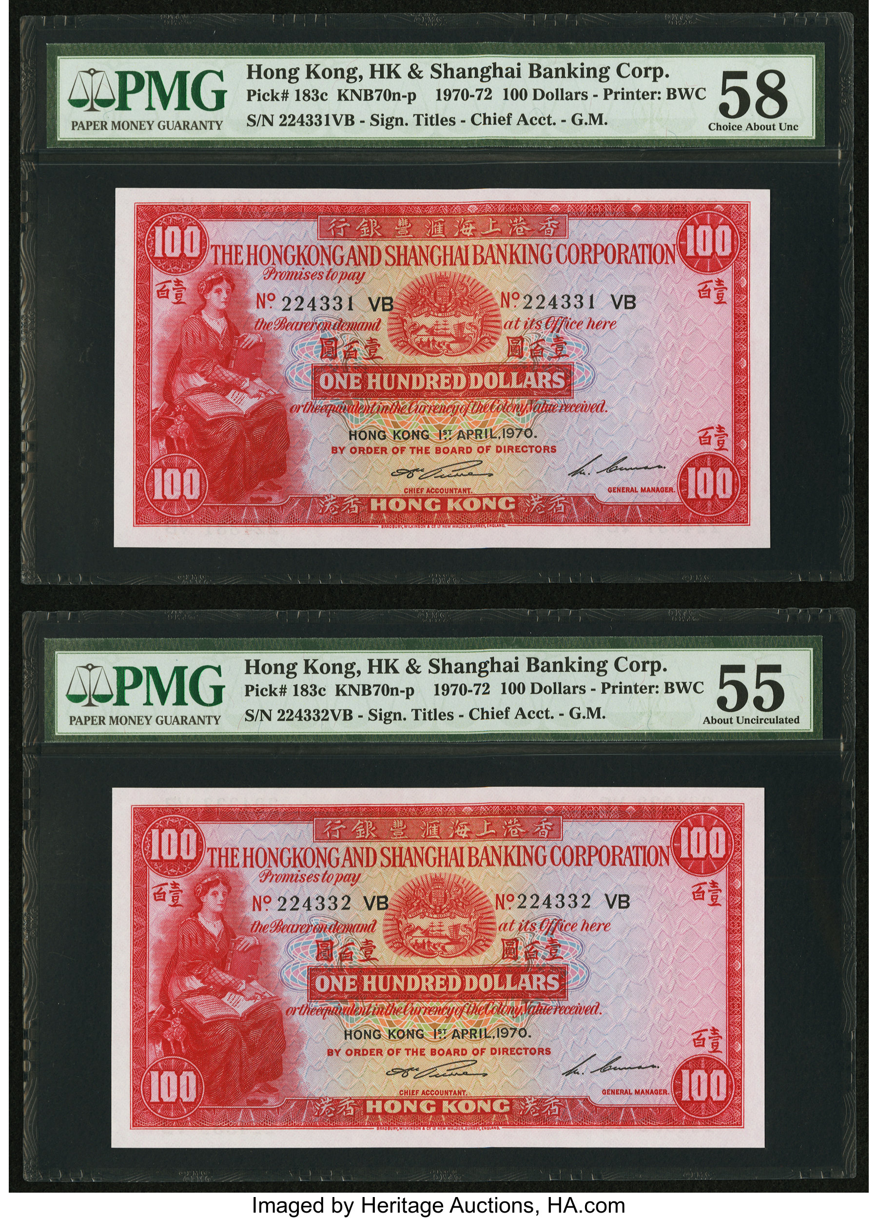 image for: Hong Kong  100 dollars (B664l)