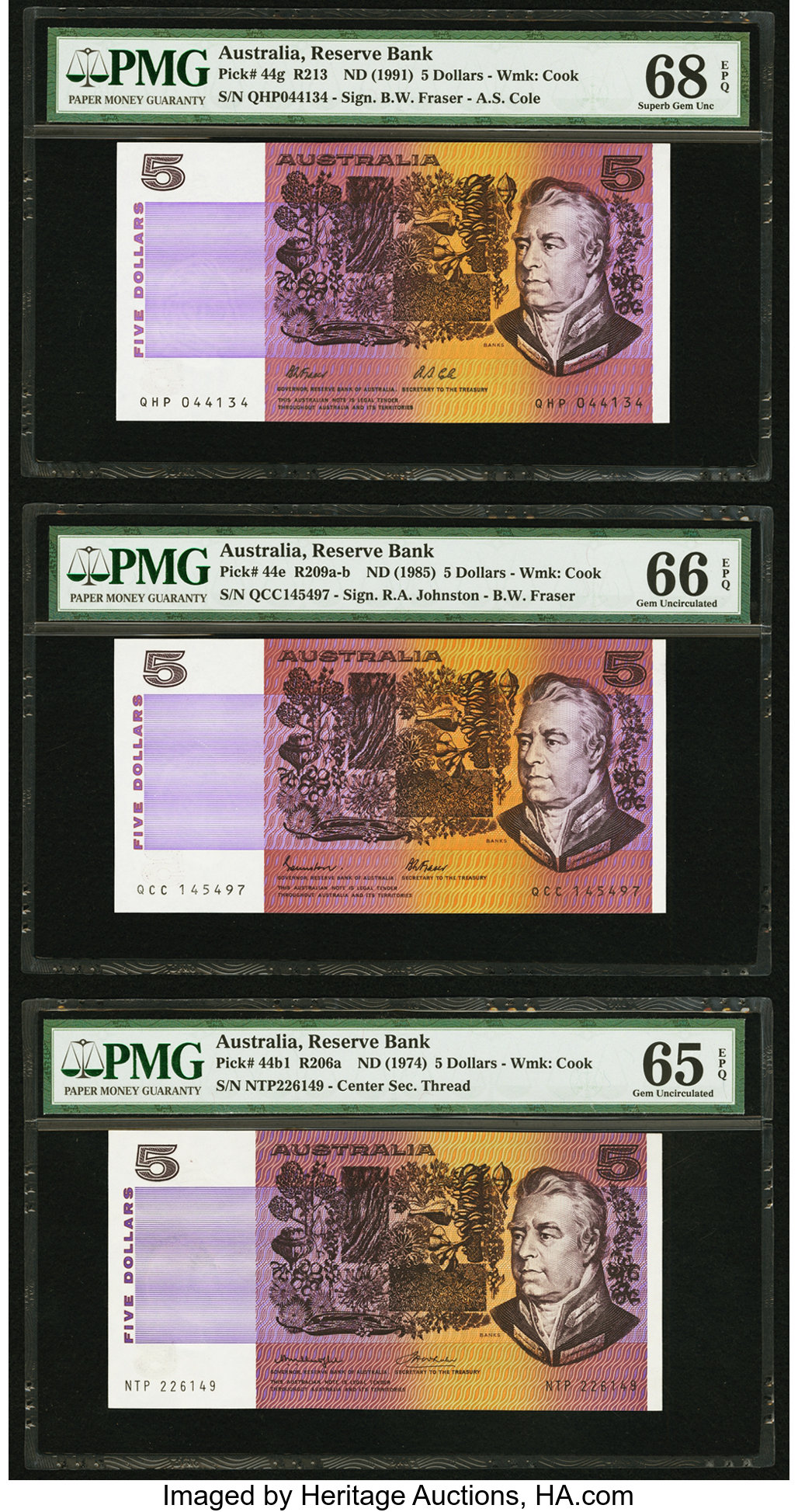 image for: Australia  5 dollars (B212a)