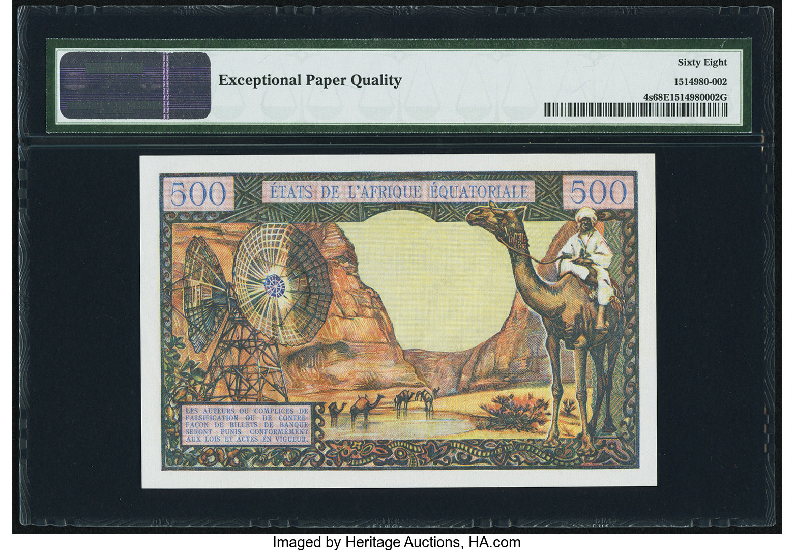 image for: Equatorial African States  500 francs(B202f)