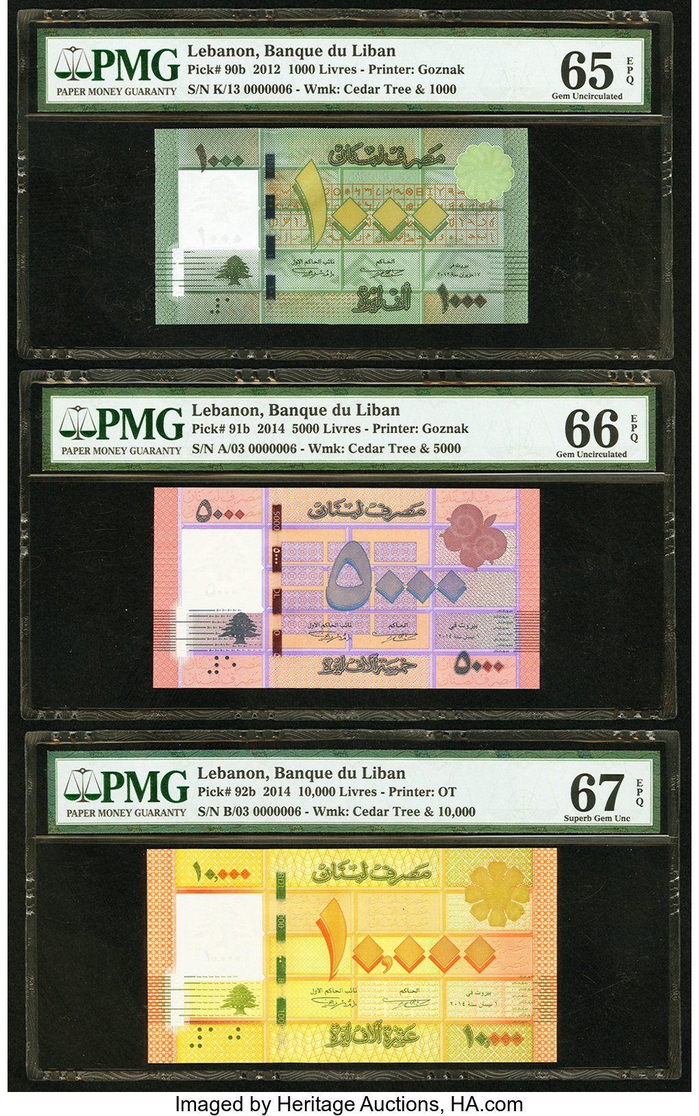 image for: Lebanon  10,000 livres (pounds) (B534b)