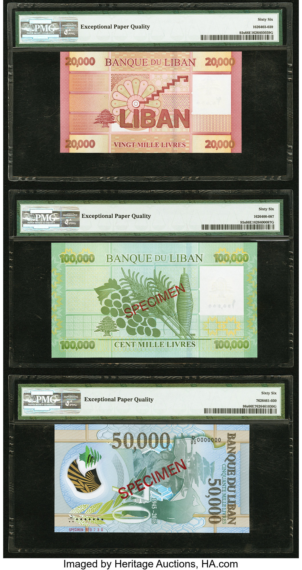 image for: Lebanon  50,000 livres (pounds) (B540az)