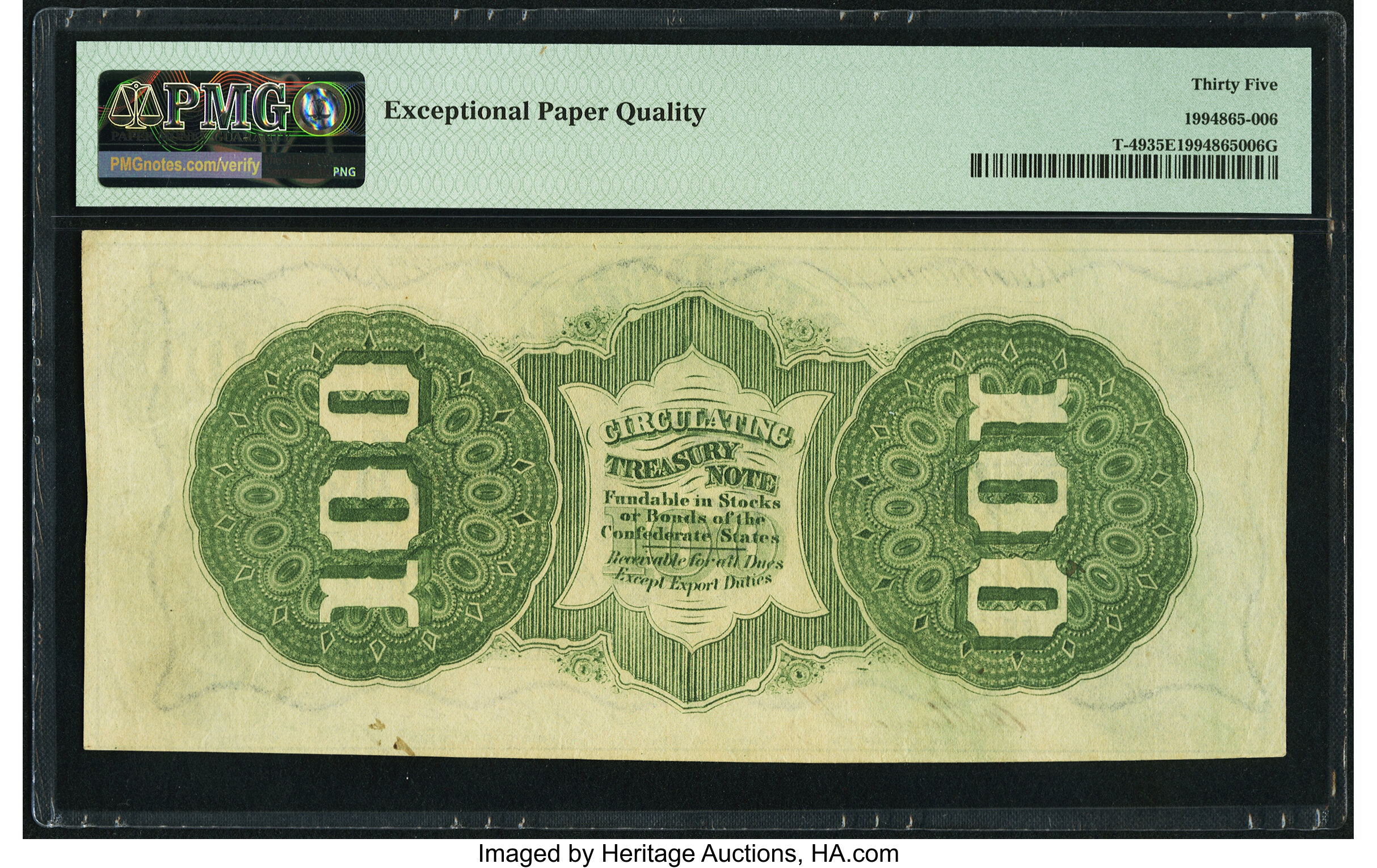 image for: T49 $100 1862 PF-2 Cr. 348 PMG Choice Very Fine 35 EPQ....