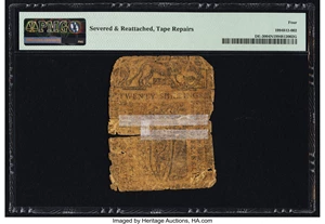image for: Delaware February 28, 1746 20s PMG Good 4 Net....