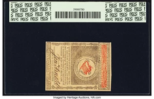 image for: Rhode Island July 2, 1780 $8 PCGS Choice New 63PPQ....