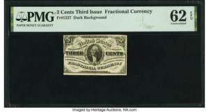 image for: Fr. 1227 3¢ Third Issue PMG Uncirculated 62 EPQ....