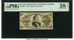 image for: Fr. 1291 25¢ Third Issue PMG Choice About Unc 58 EPQ....