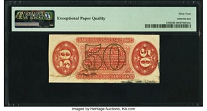 image for: Fr. 1355 50¢ Third Issue Justice PMG Choice Uncirculated 64 EPQ....