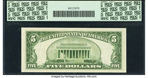 image for: Fr. 1533* $5 1953A Legal Tender Star Note. PCGS Gem New 65PPQ....
