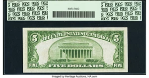 image for: Fr. 1850-B $5 1929 Federal Reserve Bank Note. PCGS Gem New 65PPQ....