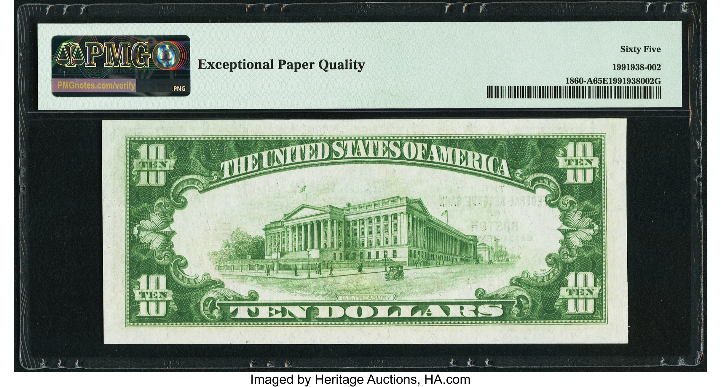 image for: Fr. 1860-A $10 1929 Federal Reserve Bank Note. PMG Gem Uncirculated 65 EPQ....