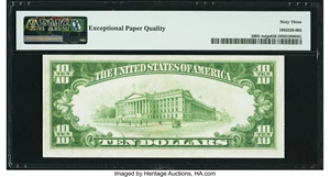 image for: Fr. 2002-A $10 1928B Federal Reserve Note. PMG Choice Uncirculated 63 EPQ....