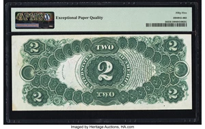 image for: Fr. 58 $2 1917 Legal Tender PMG About Uncirculated 55 EPQ....