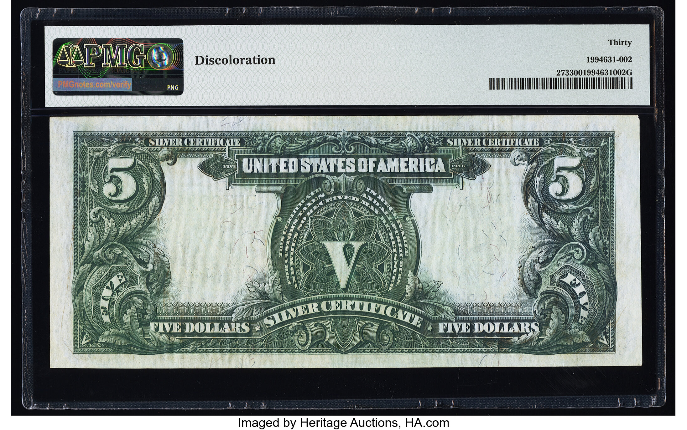 image for: Fr. 273 $5 1899 Silver Certificate PMG Very Fine 30....