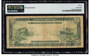 image for: Fr. 1005 $20 1914 Federal Reserve Note PMG Choice Fine 15....