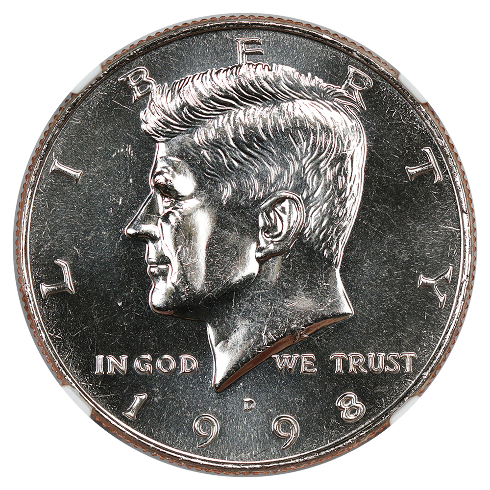 image for: 1998-D 50c NGC MS66 PL