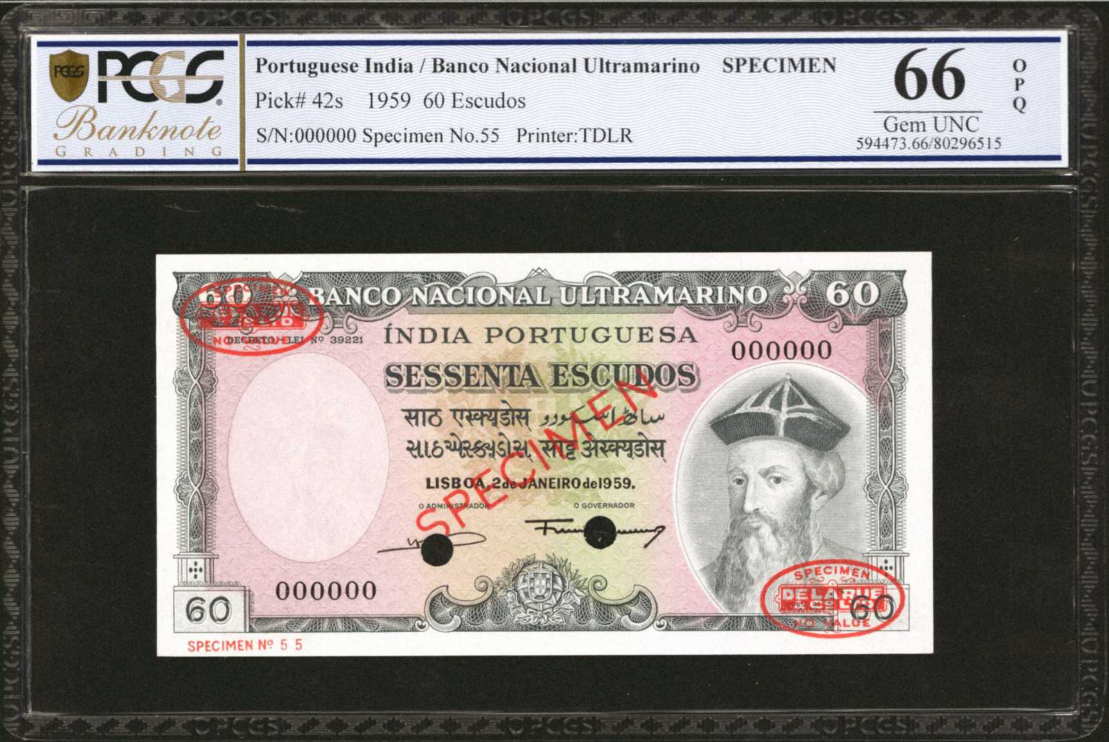 image for: Portuguese India  60 escudos(B331bs1)