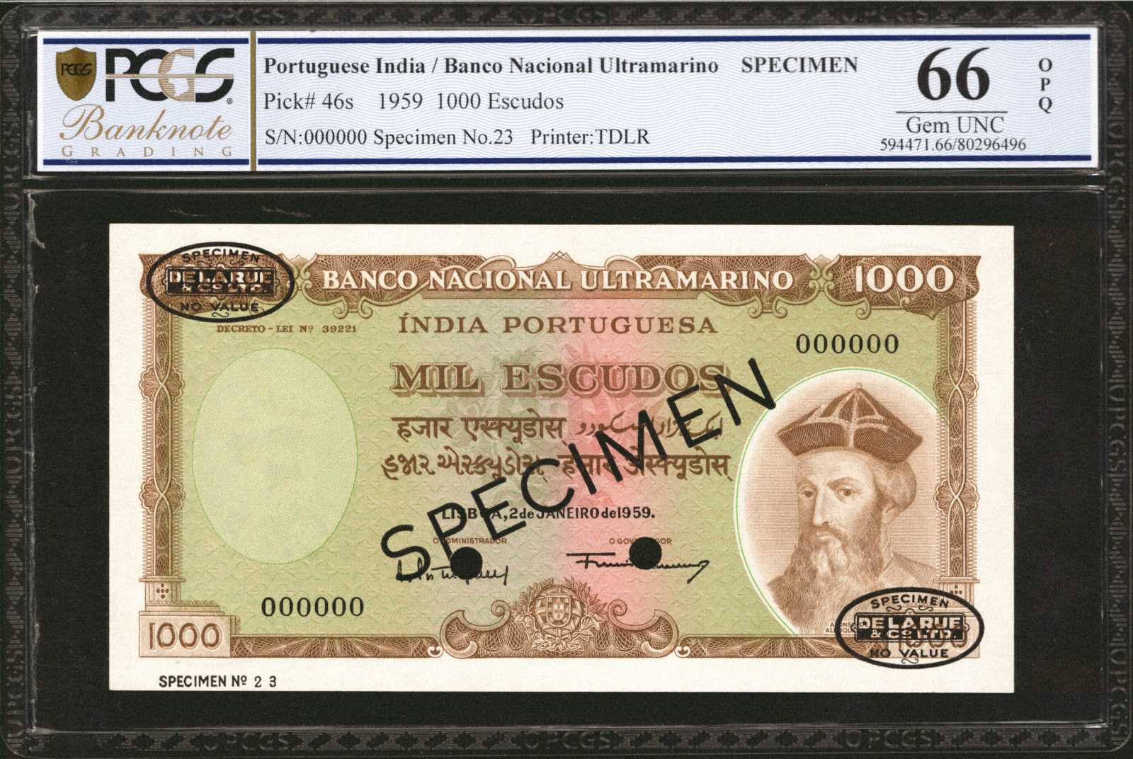 image for: Portuguese India  60 escudos(B331f)