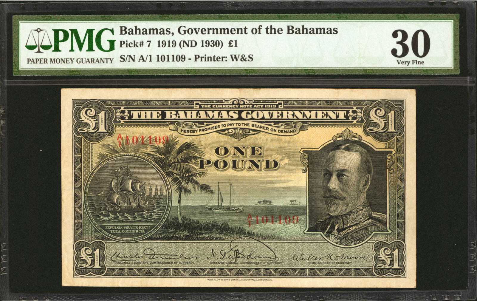 image for: Bahamas  1 pound(B107a)