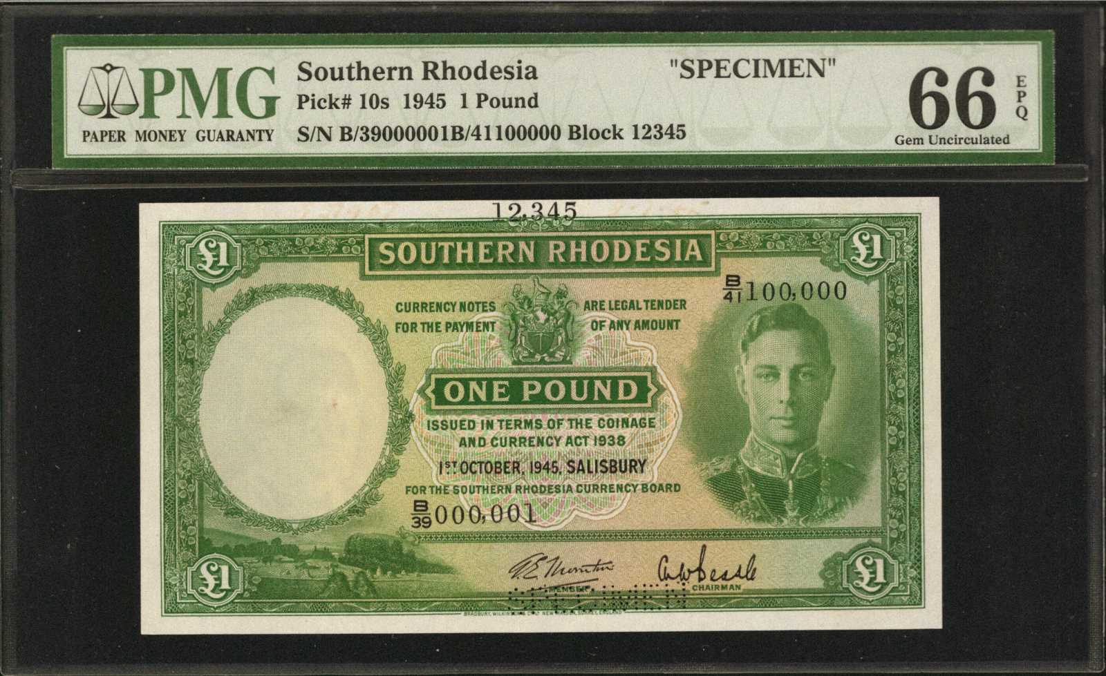 image for: Southern Rhodesia  1 pound (B104d2)