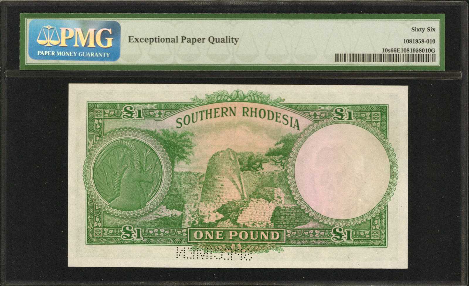 image for: Southern Rhodesia  1 pound (B104d2)