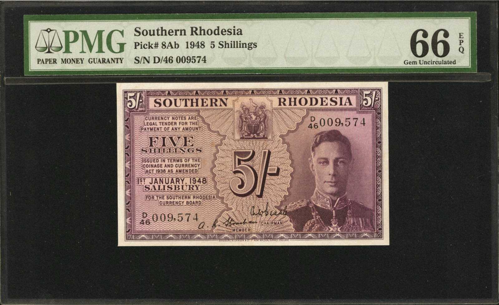 image for: Southern Rhodesia  5 shillings (B102c3s)
