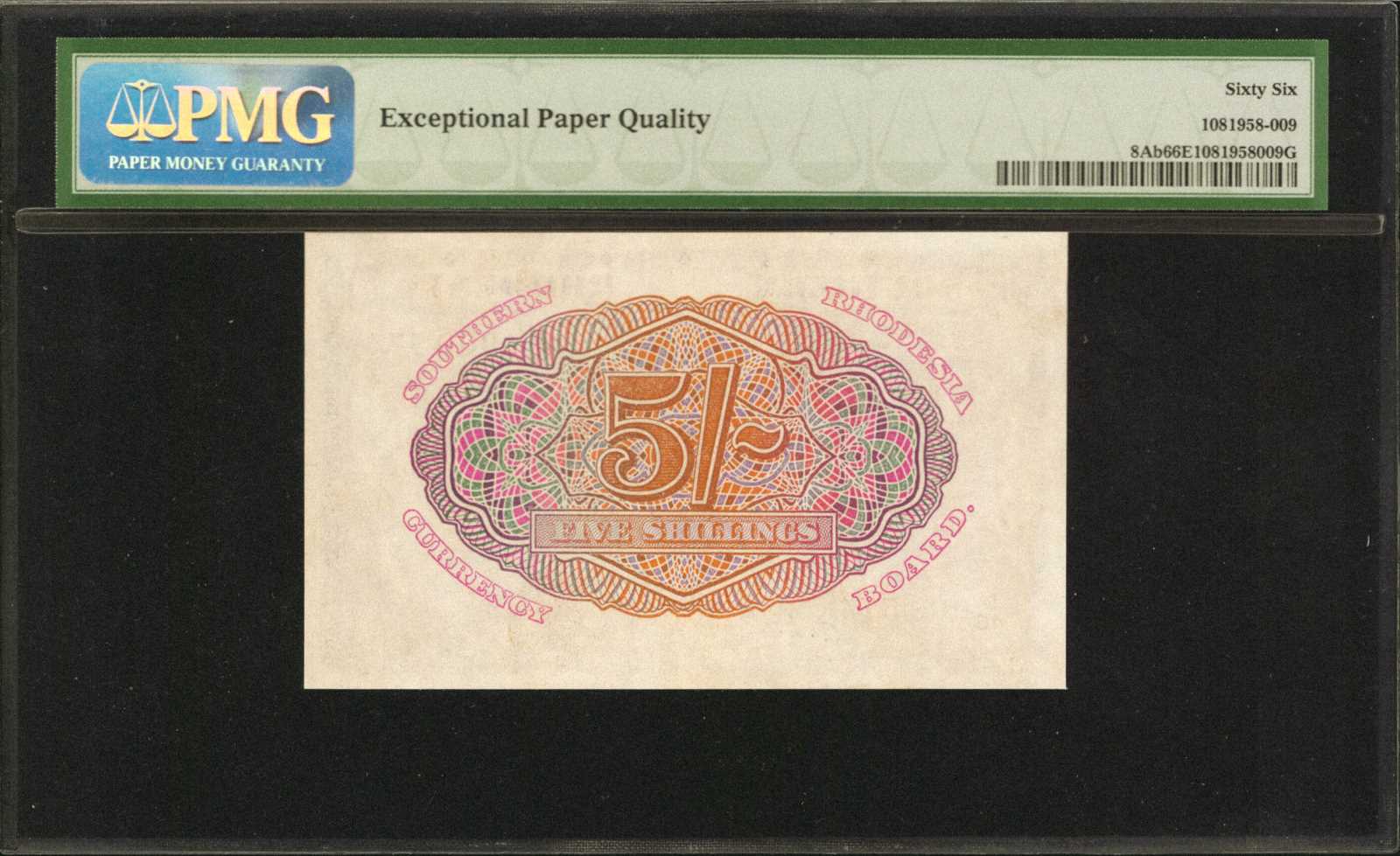 image for: Southern Rhodesia  5 shillings (B102a5)