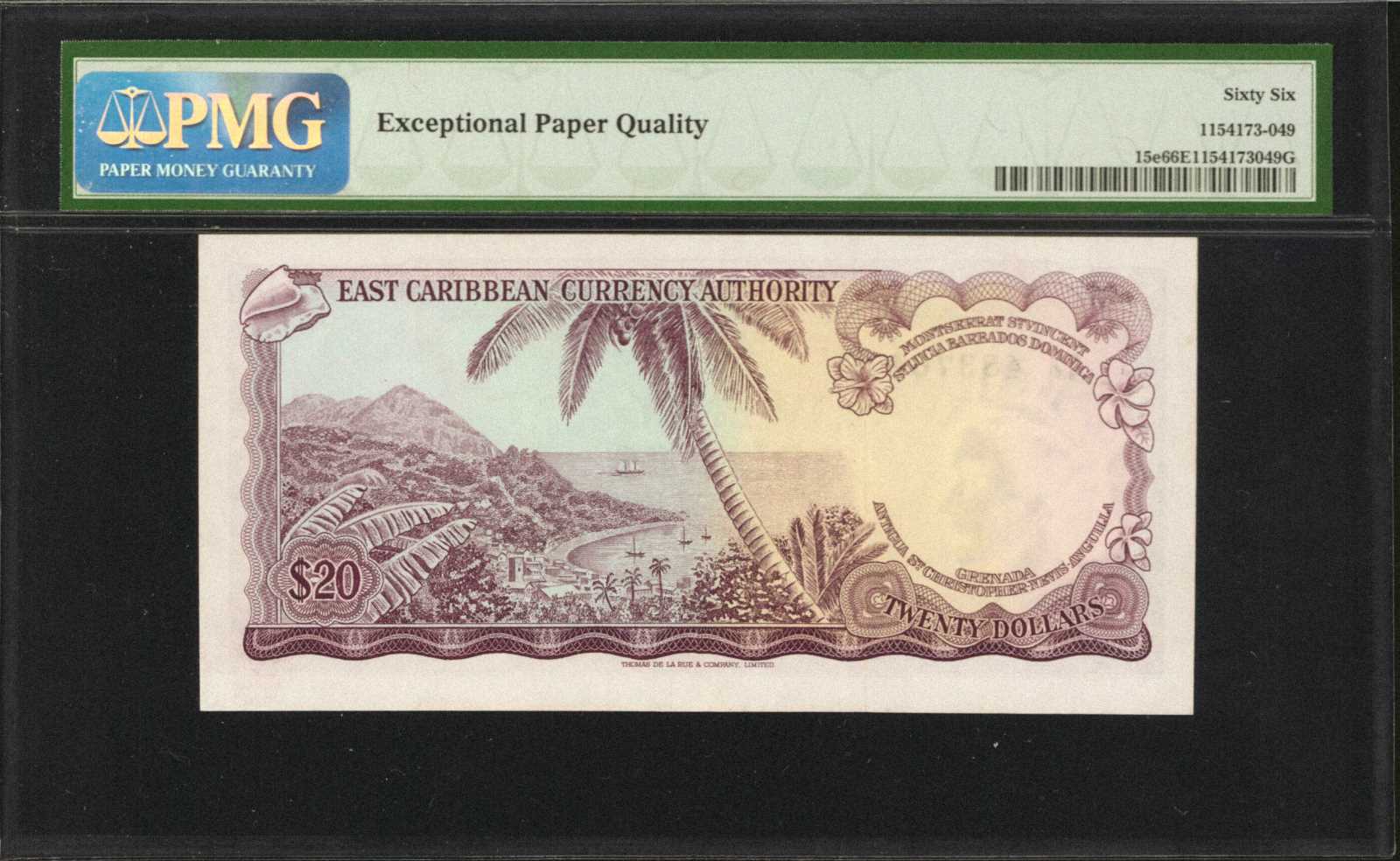 image for: East Caribbean States  20 dollars (B103z)