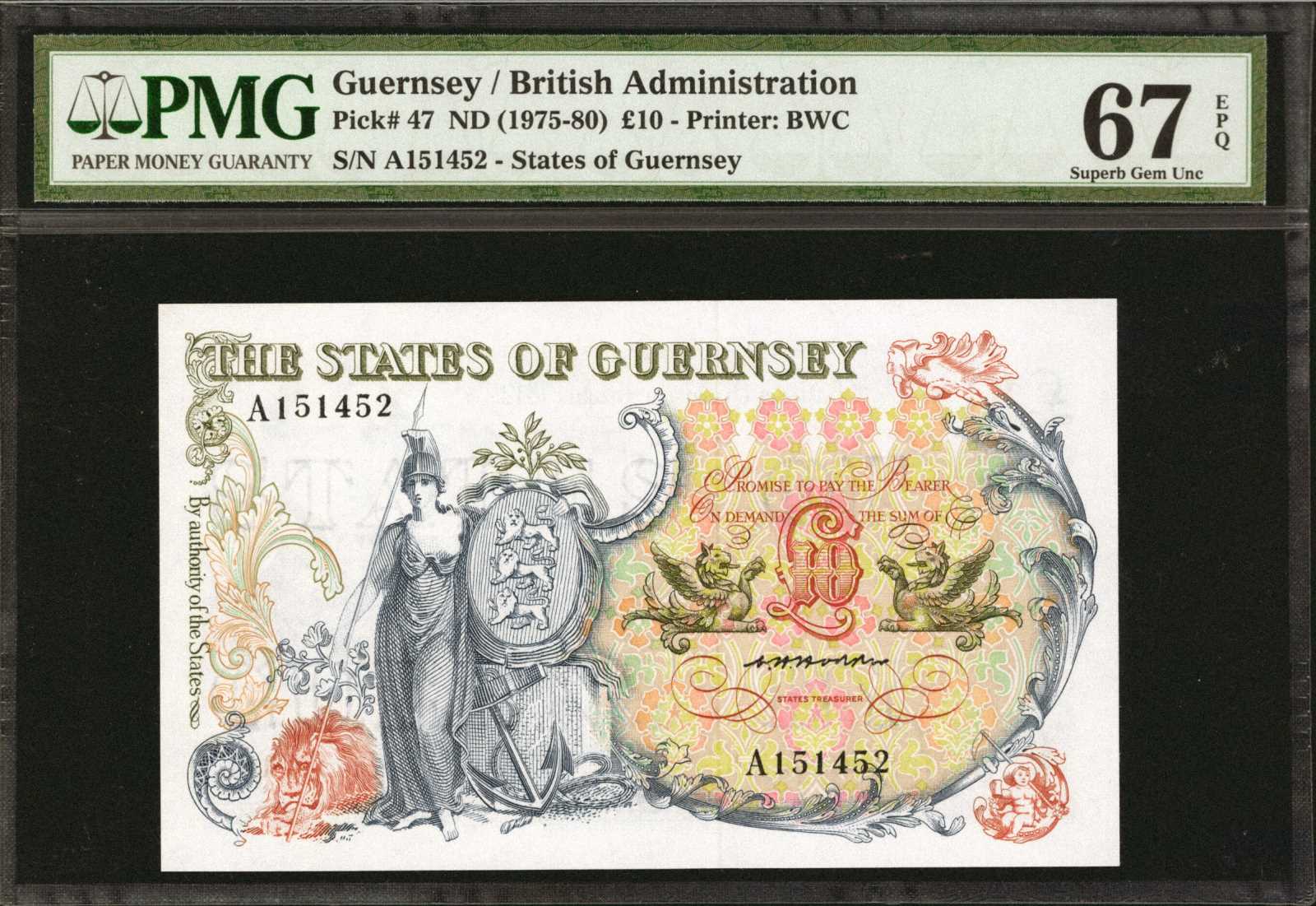 image for: Guernsey  10 pounds (B152as)