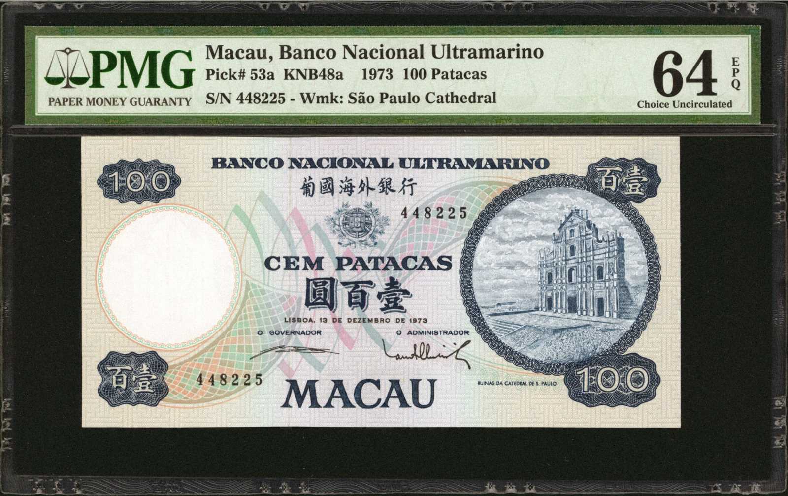 image for: Macau  100 patacas (B054c)