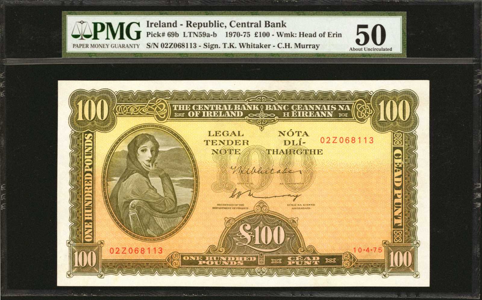 image for: Ireland, Republic of  100 pounds (B214b)