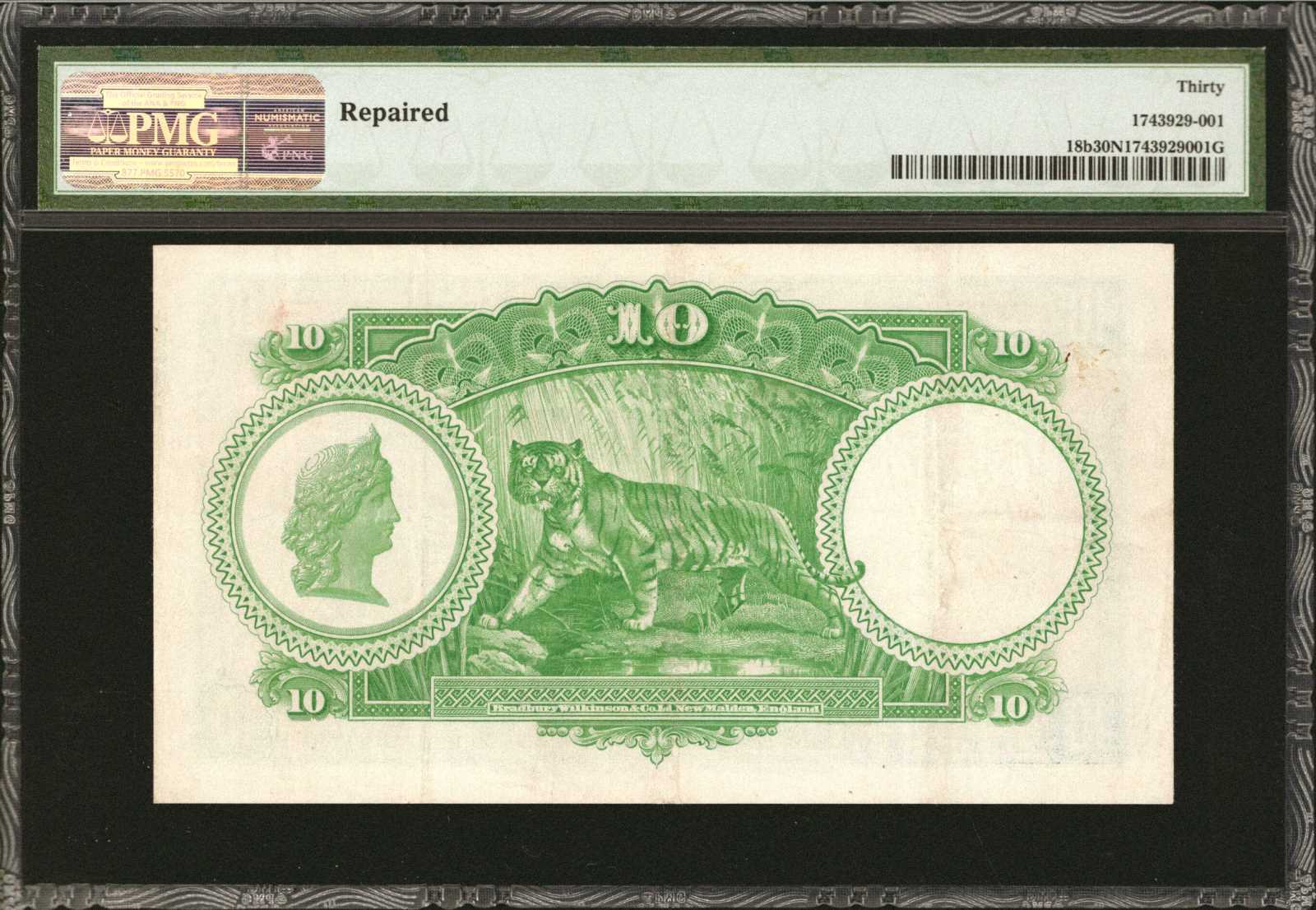 image for: Straits Settlements  10 dollars(B123t)