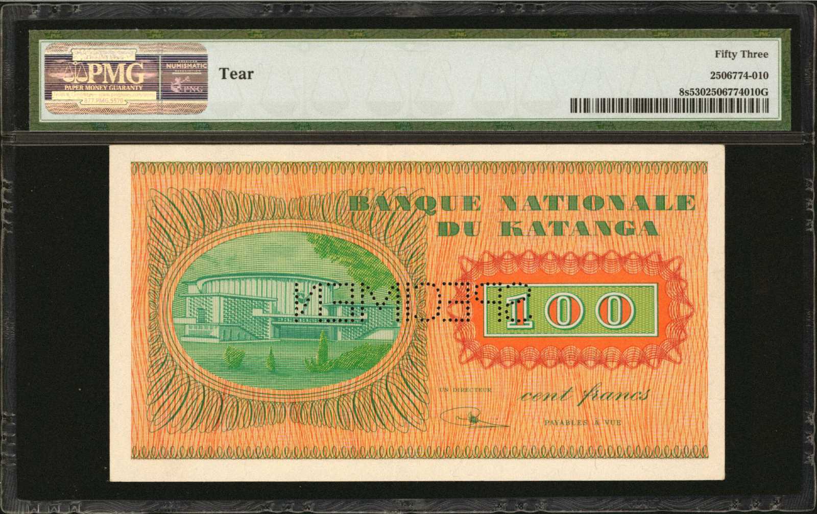 image for: Katanga  50 francs(B205ar1)