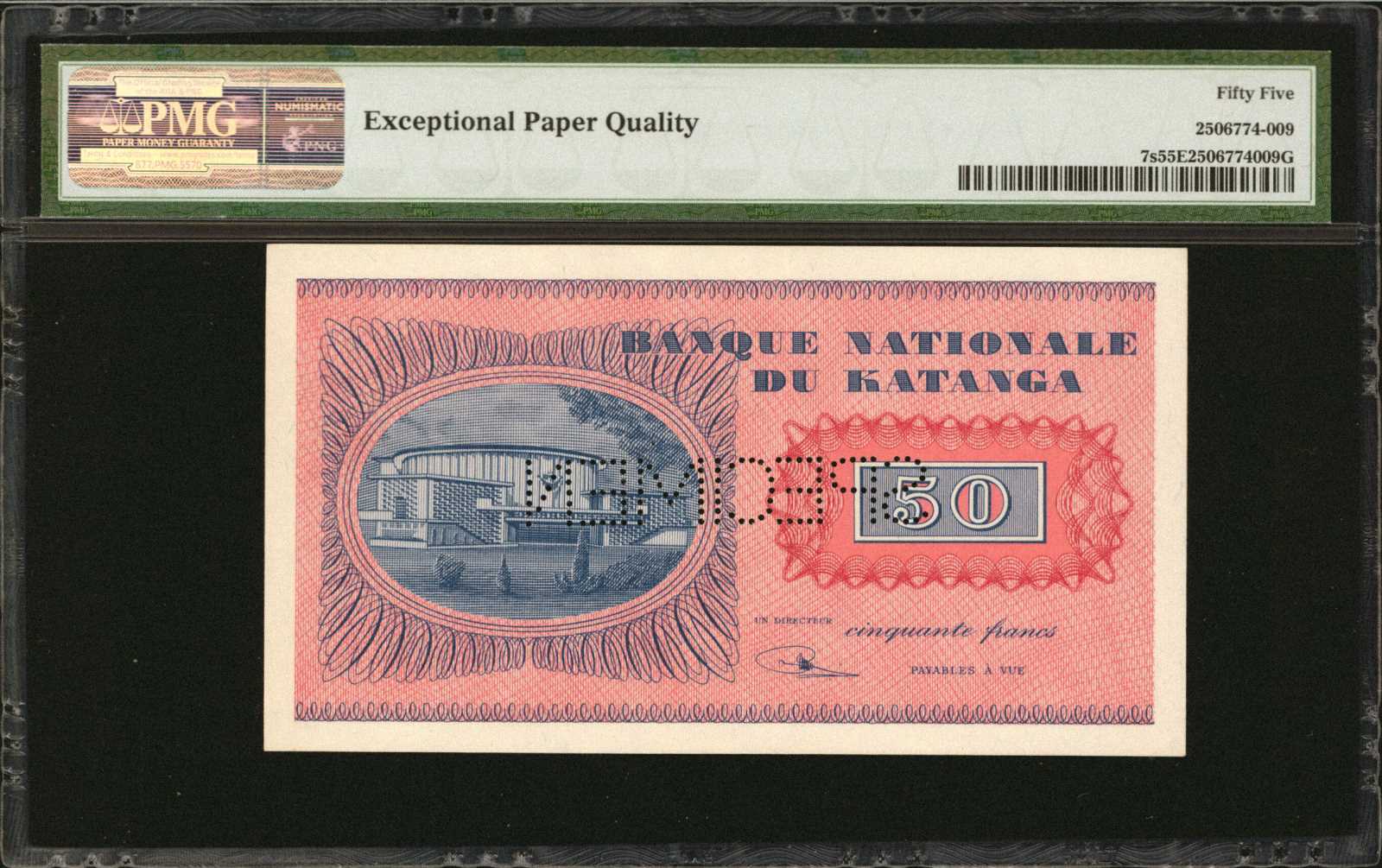 image for: Katanga  1,000 francs(B208as)