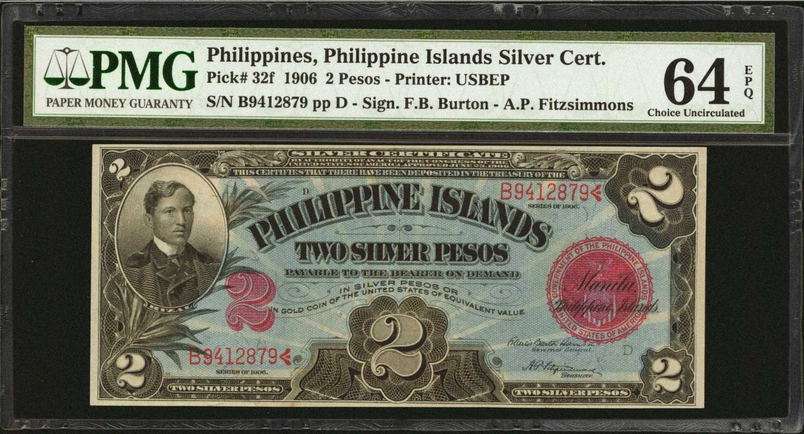 image for: Philippines  2 silver pesos (B509a)