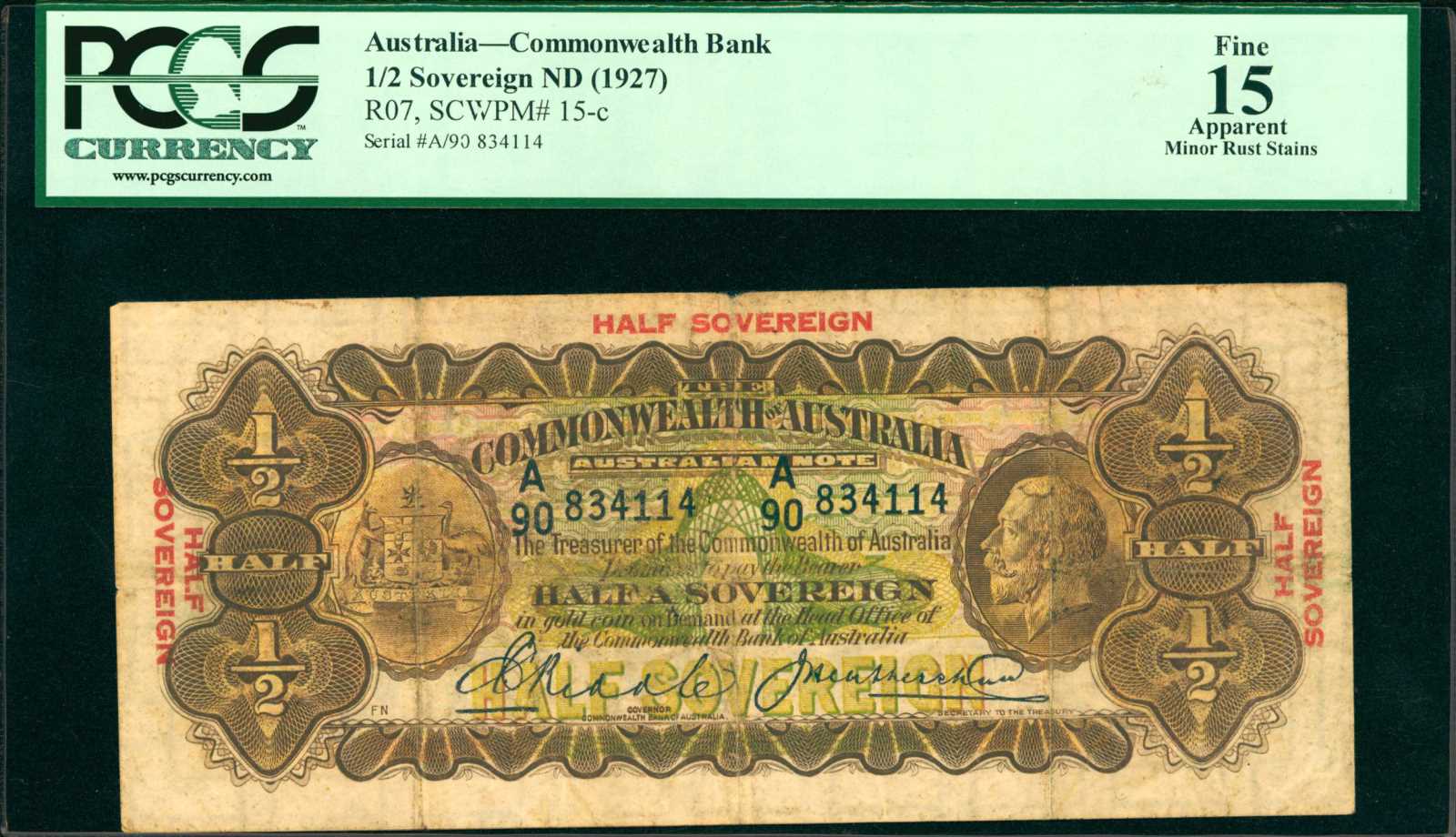 image for: Australia  1/2 sovereign(B120a)