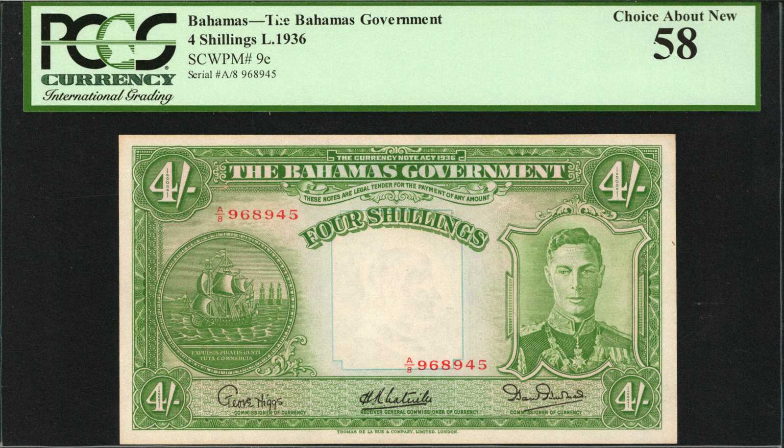 image for: Bahamas  4 shillings(B108c)