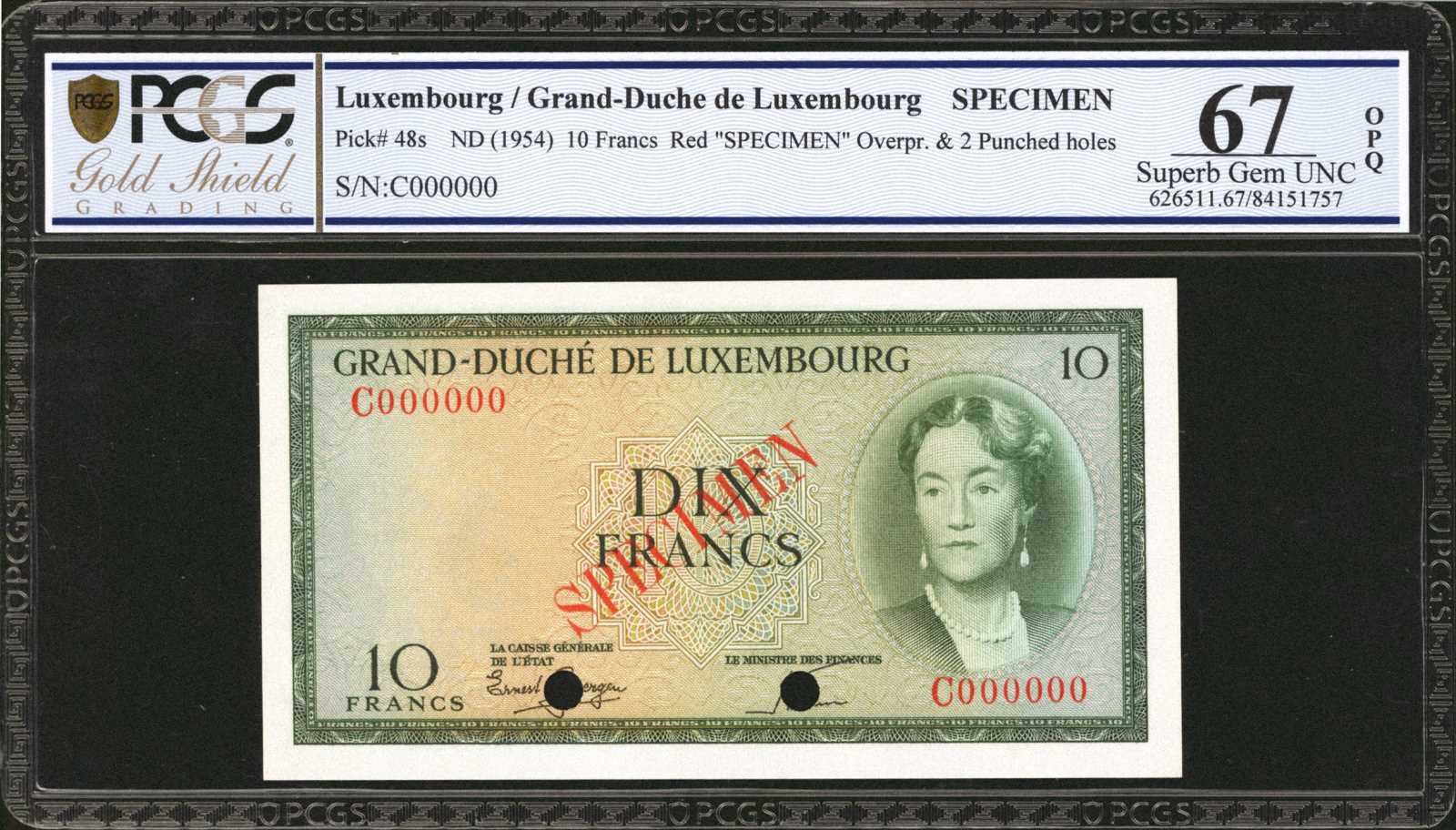 image for: Luxembourg  10 francs (B331bs1)