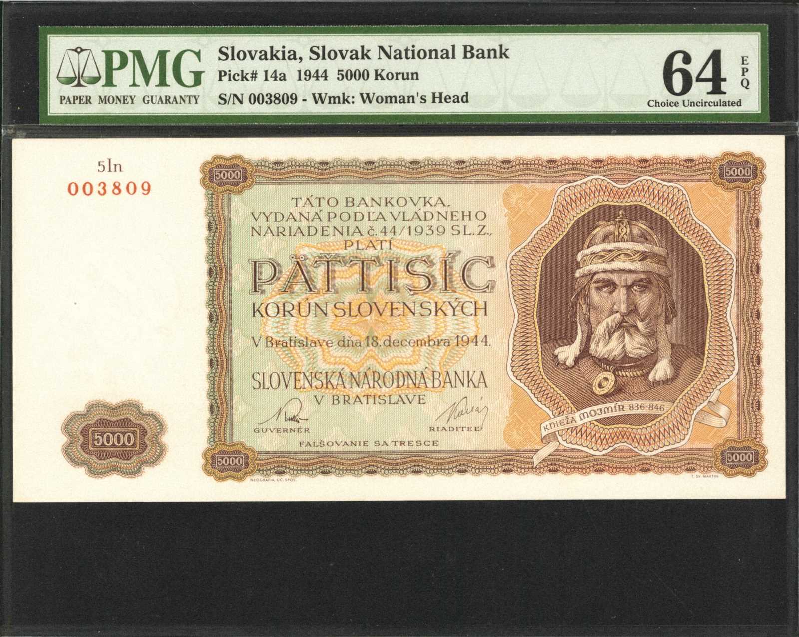 image for: Czechoslovakia  5,000 korun (B115as)