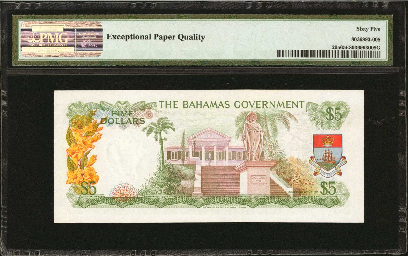 image for: Bahamas  5 dollars (B119az)