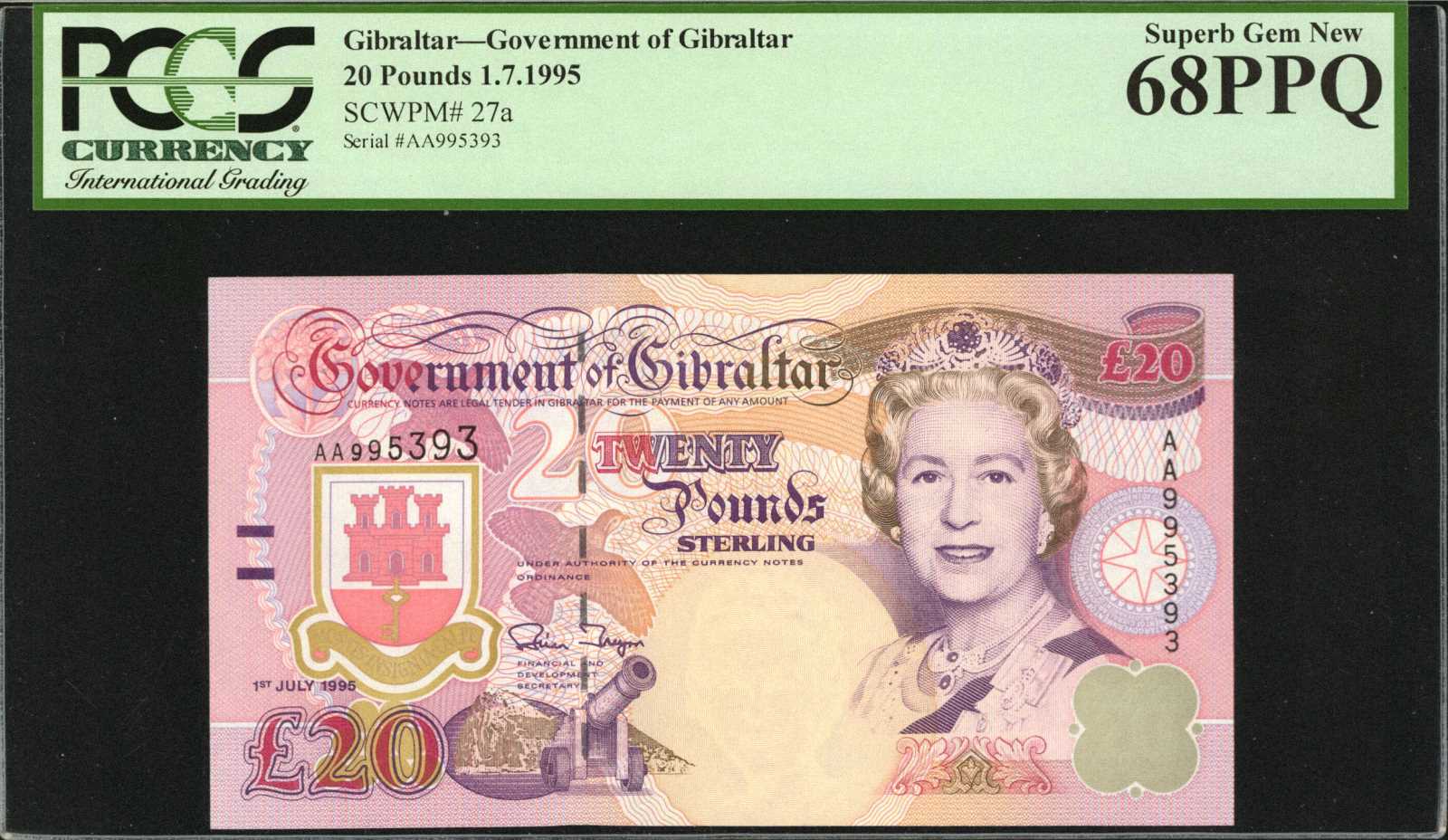 image for: Gibraltar  20 pounds (B125as)