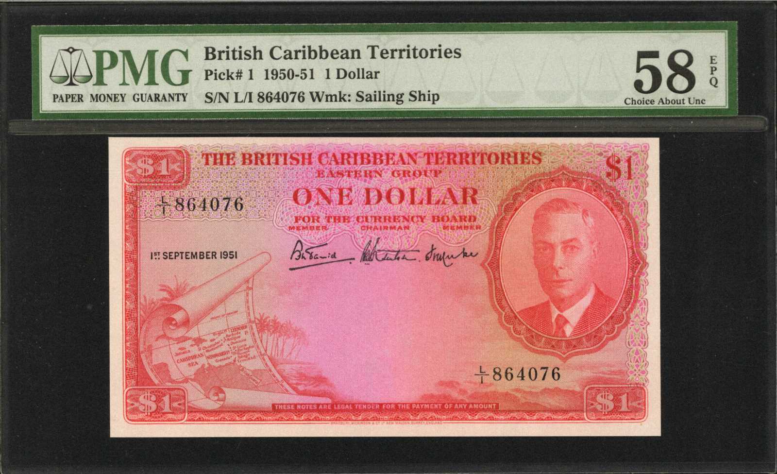 image for: British Caribbean Territories  1 dollar(B101as)